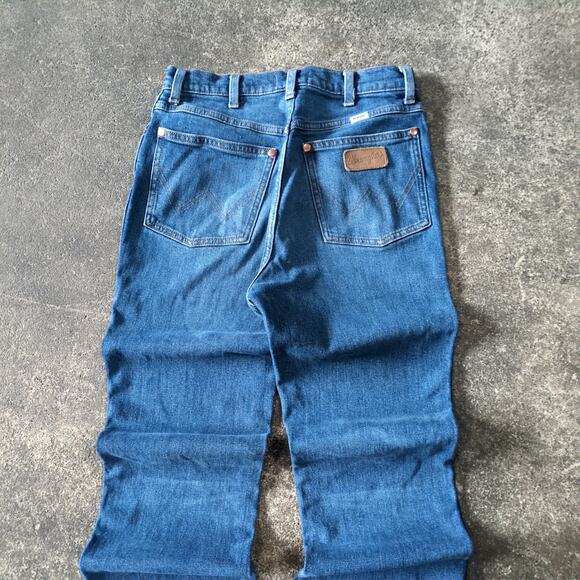 Wrangler Bootcut Jeans Womens 27x32 Blue Pants High Rise Western Stretch Retro - Picture 4 of 8